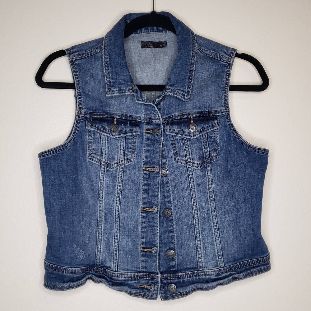 Prana| Denim button down jacket vest